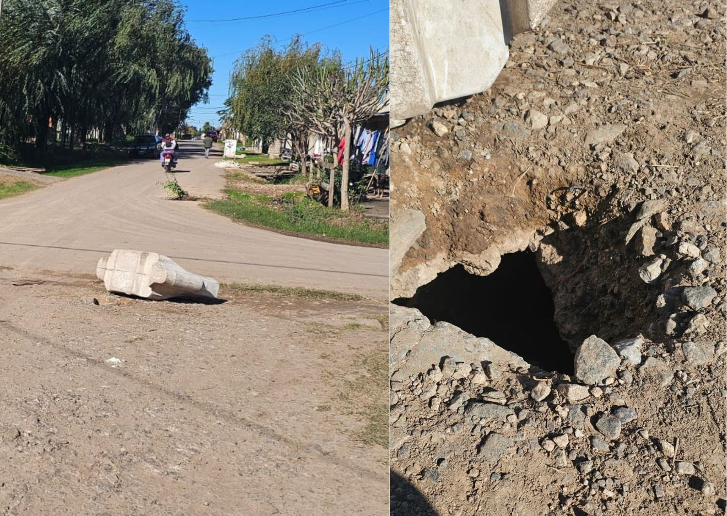 Río Tala: caños rotos y el delegado brilla por su ausencia