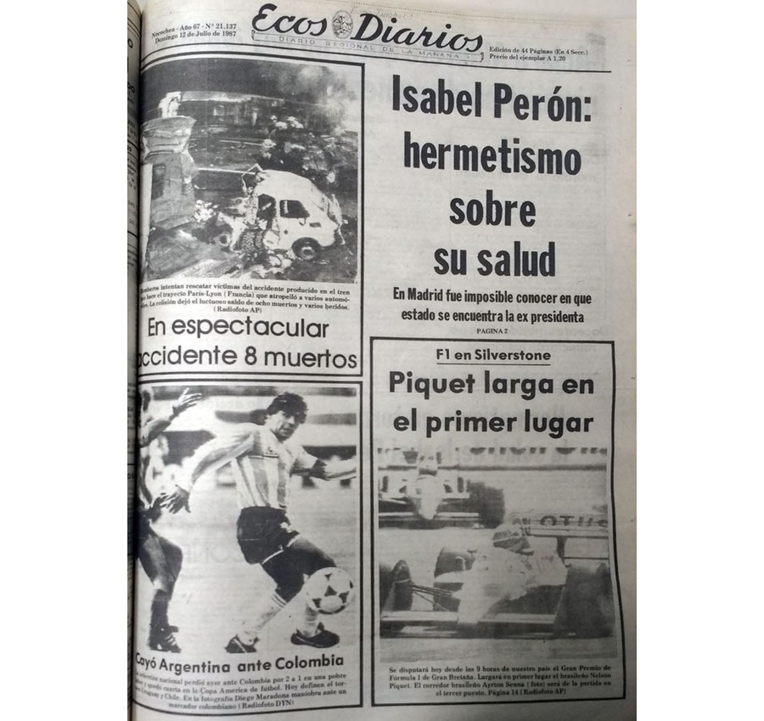Domingo 12 de julio de 1987