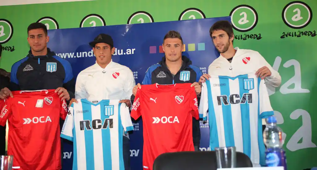 Jugadores de Independiente y Racing juntos contra la violencia