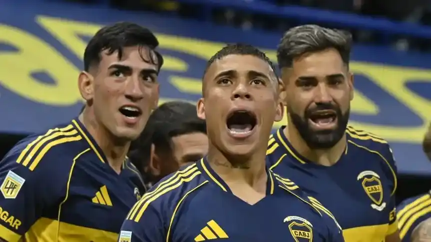 Ayrton Costa marcó el primero de Boca ante Argentinos. (Fotobaires)