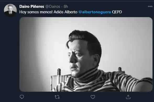 Dairo Piñeres recordó a Alberto Noguera. Foto: Twitter