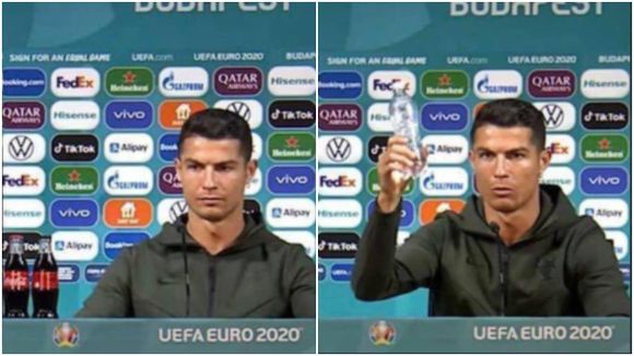 Gesto de Cristiano Ronaldo impulsó una baja en acciones de Coca-Cola: pierde 4.000 millones de dólares