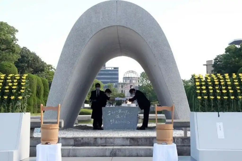 Japón conmemoró 76 años de la bomba atómica sobre Hiroshima  y pidió un minuto de silencio