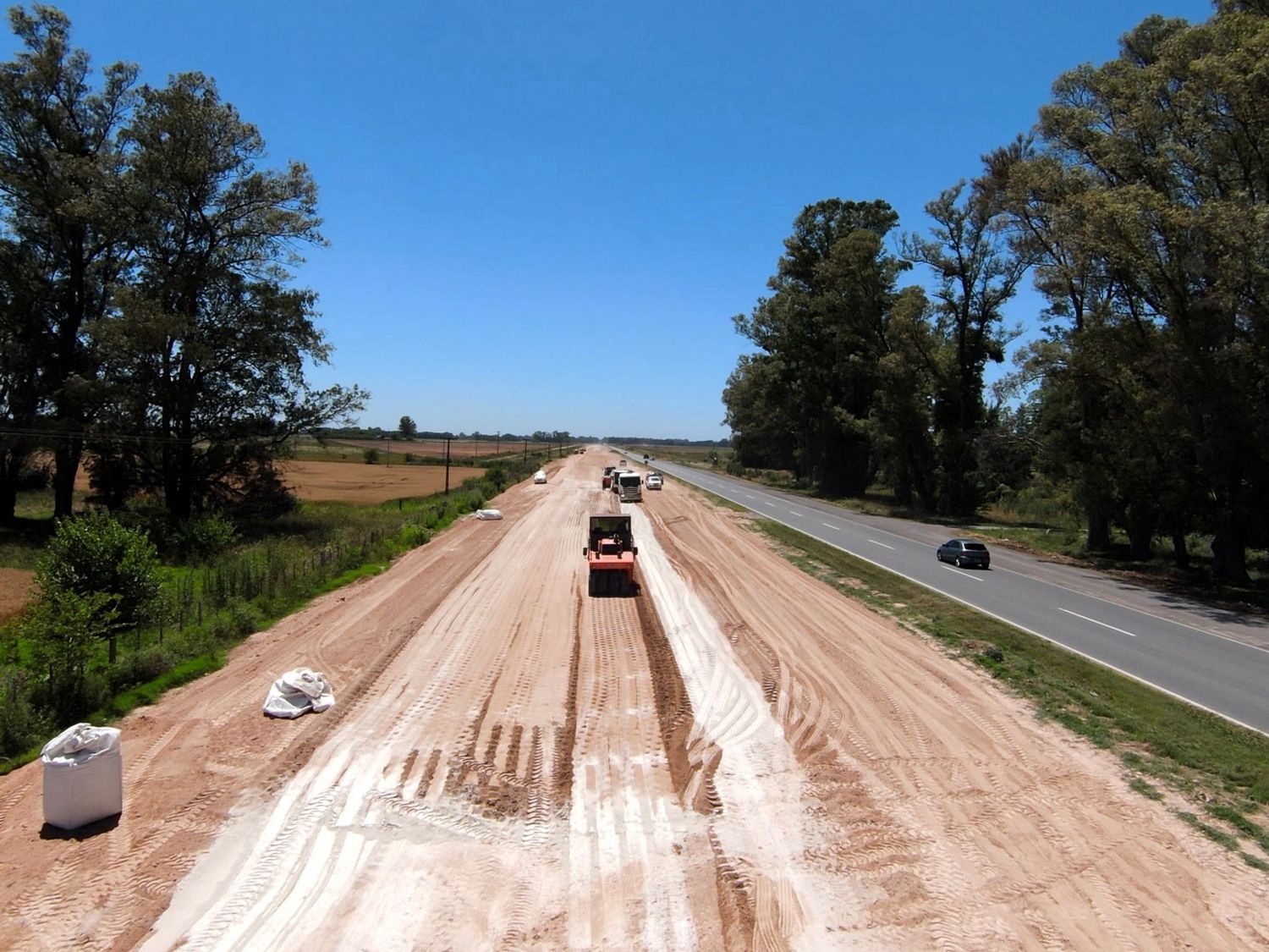 Las obras en la Ruta Nacional 5 se reactivaron este verano.