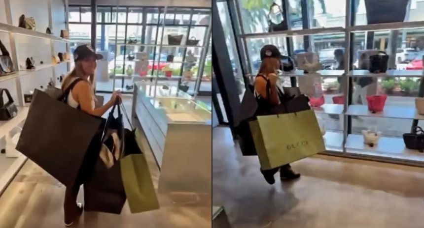 La actriz y el futbolista no escatimaron en costos y recorrieron desde una tienda low cost hasta una exclusiva marca de lujo.