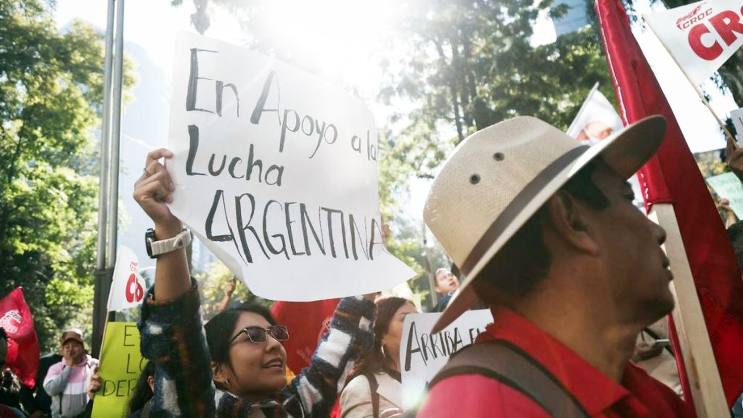 México presente. De los países latinoamericanas que dieron el sí al paro general contra las medidas de Milei.