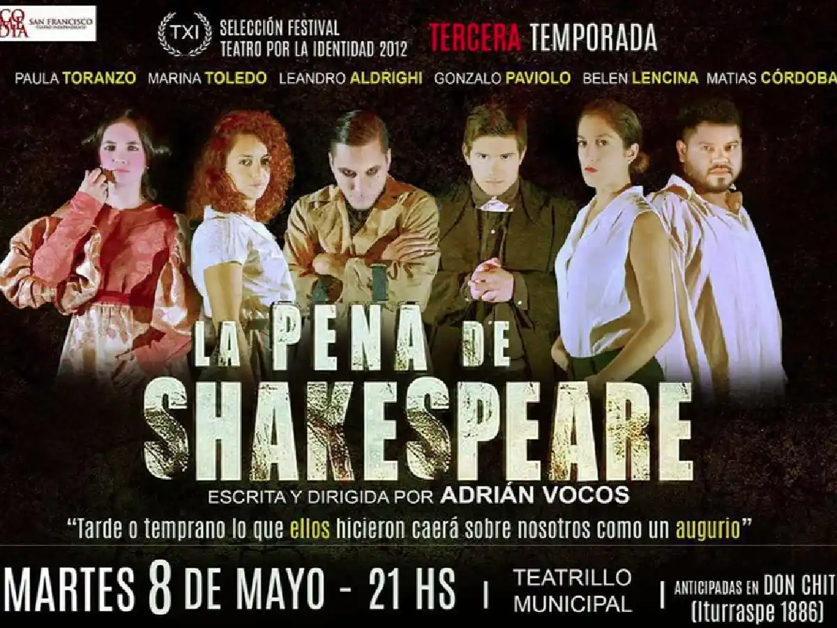 La Comedia de San Francisco repone "La pena de Shakespeare" en el Teatrillo