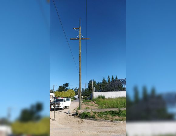 Hubo cortes de luz en zona rural: chocaron una columna en ruta 1001