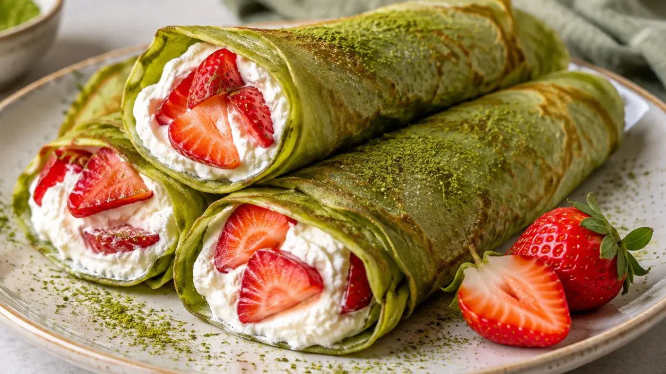 Cómo preparar panqueques de matcha con frutillas en solo 30 minutos
