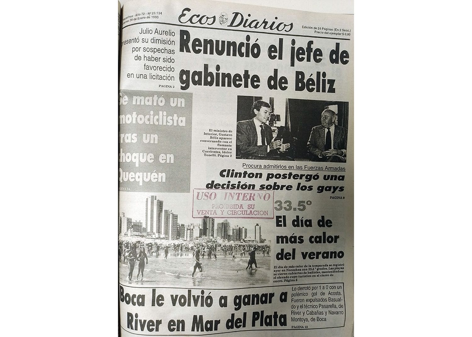 Jueves 28 de enero de 1993