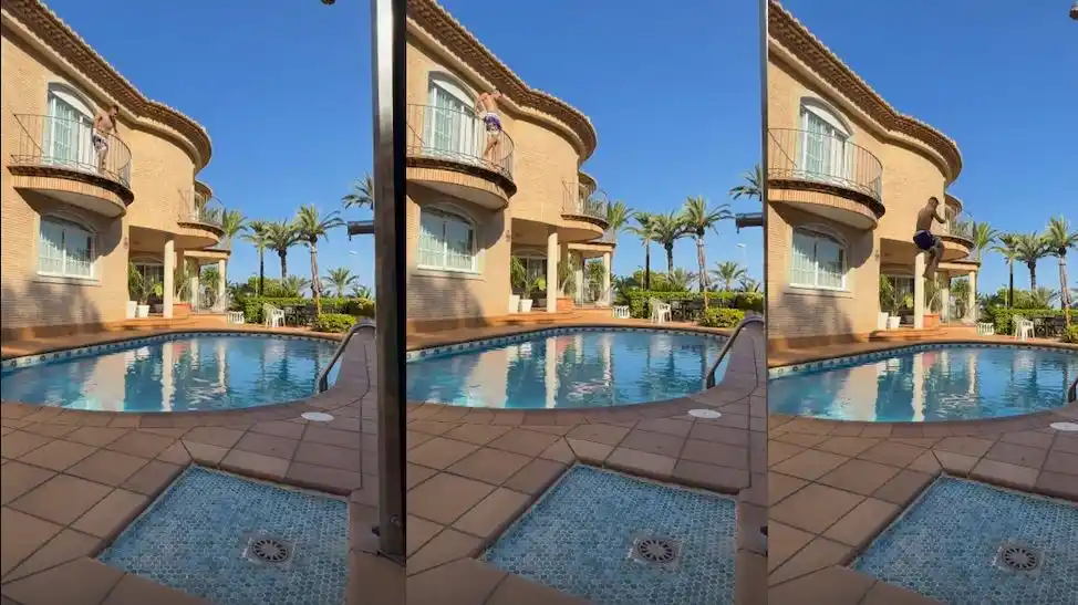 La arriesgada acrobacia de L-Gante en Europa que recordó a Charly García: el video