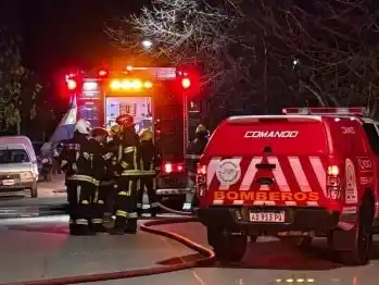 Los bomberos sofocaron el incendio (Foto: Bomberos Voluntarios)