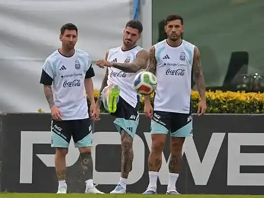 La última práctica del seleccionado en Ezeiza.