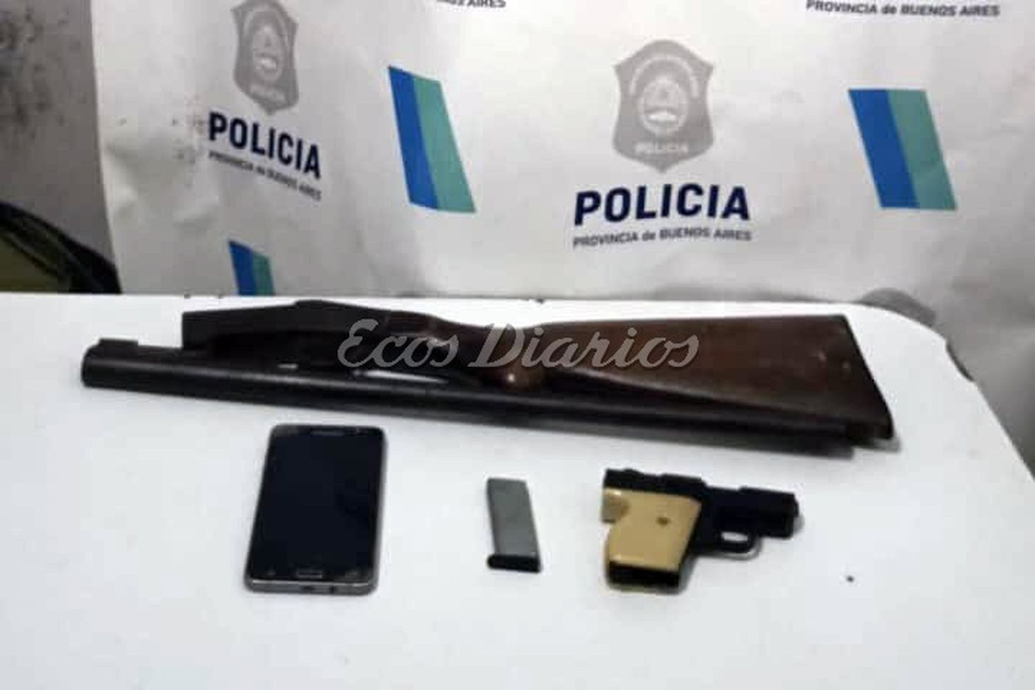 Armas. Incautadas en un reciente allanamiento policial