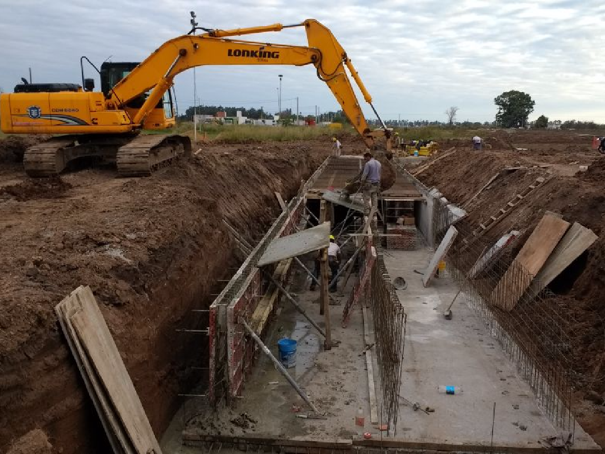 Avanzan las obras de desagües para la ciudad