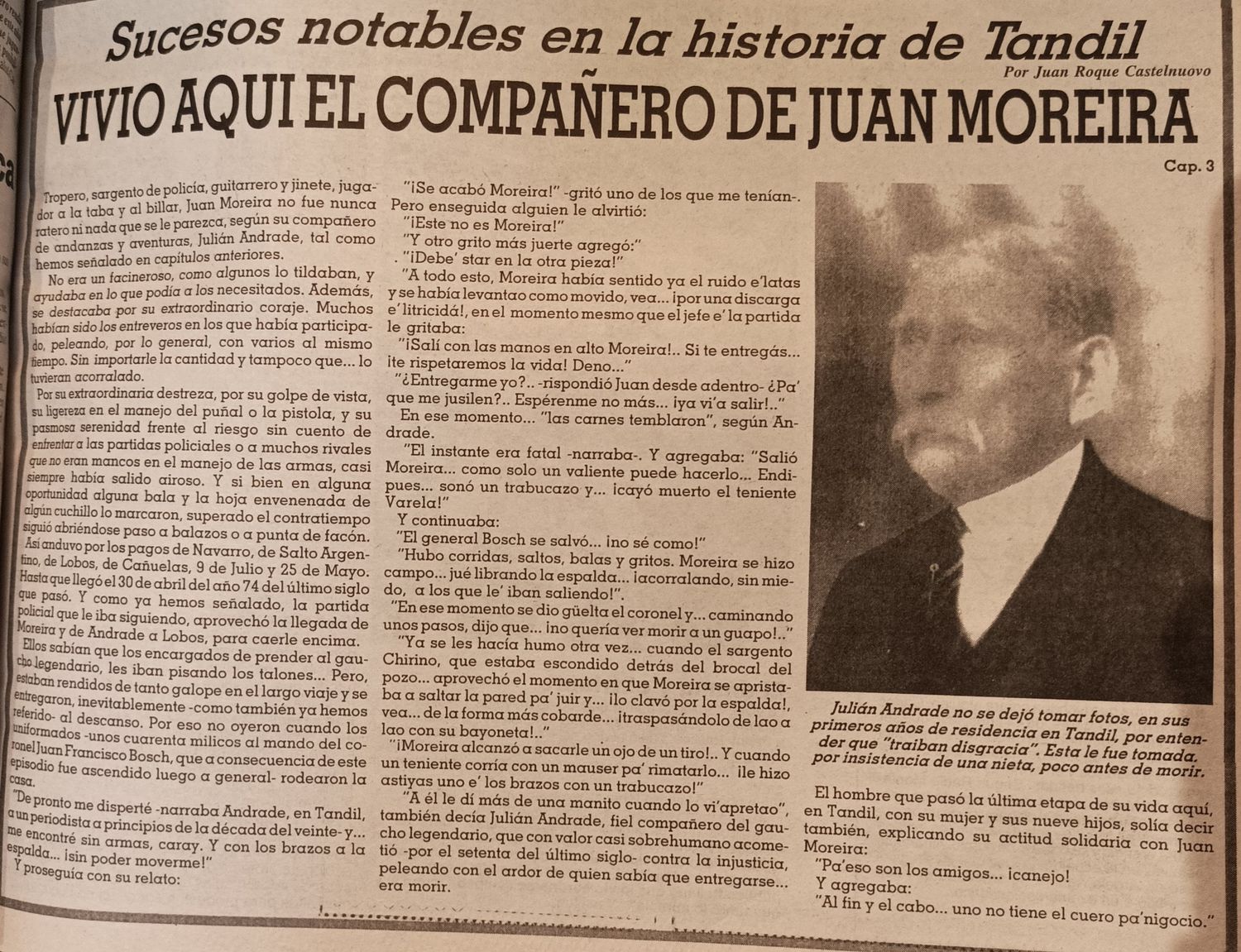 Vivió aquí el compañero de Juan Moreira - Cap. 3.