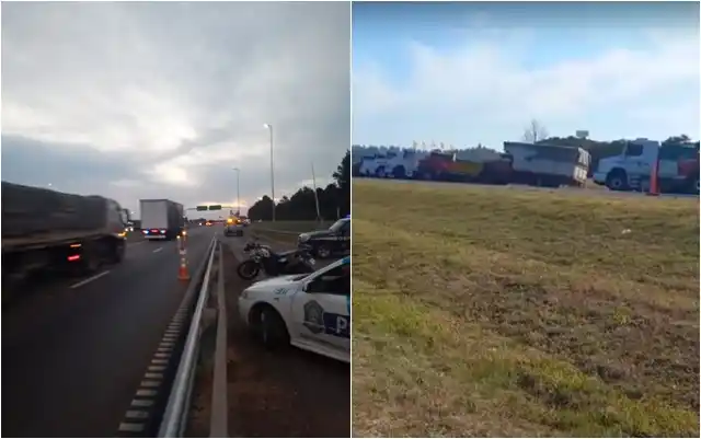 Ruta 9: Protesta de transportistas camioneros por falta de gasoil y paro y retenes en rutas desde este miércoles