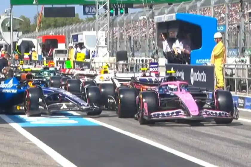 Mala fortuna para Colapinto: se le frenó el auto en boxes en Q1 y clasificó anteúltimo en España