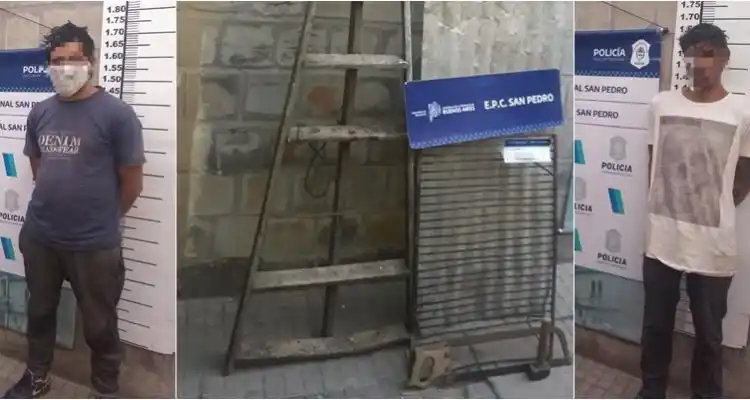 Delincuentes robaron herramientas de una casa y fueron detenidos mientras las guardaban en otra ubicada al lado
