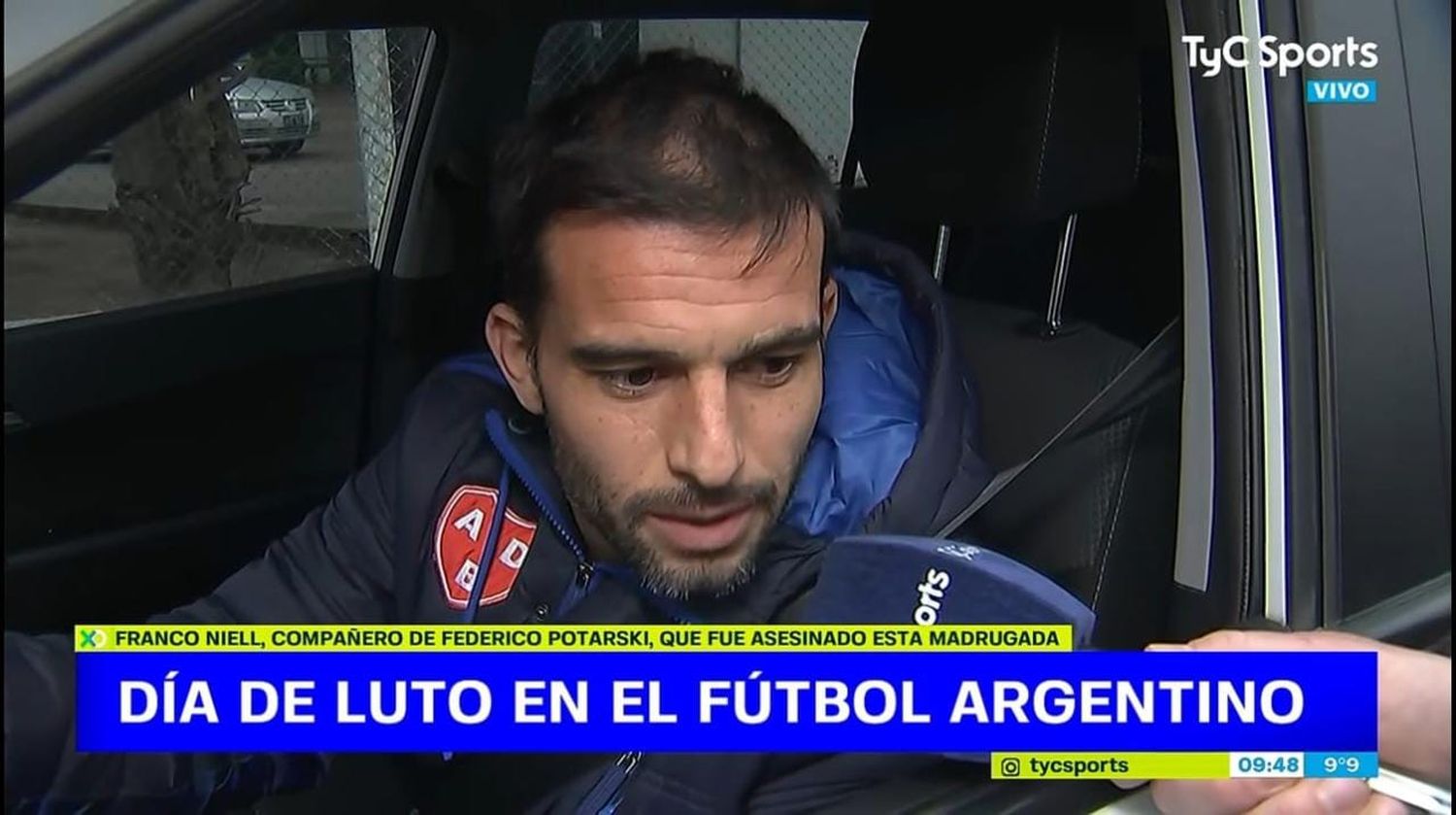 "Es duro lo que pasó y nos golpeó muy fuerte", dijo Franco Niell sobre el crimen de su compañero Federico Potarski