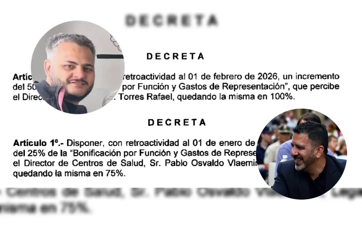 Rafael Torres y Pablo Vlaeminck, los beneficiados con aumento en el porcentaje de bonificación.