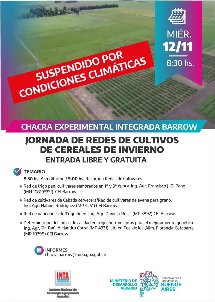 suspension jornada chacra