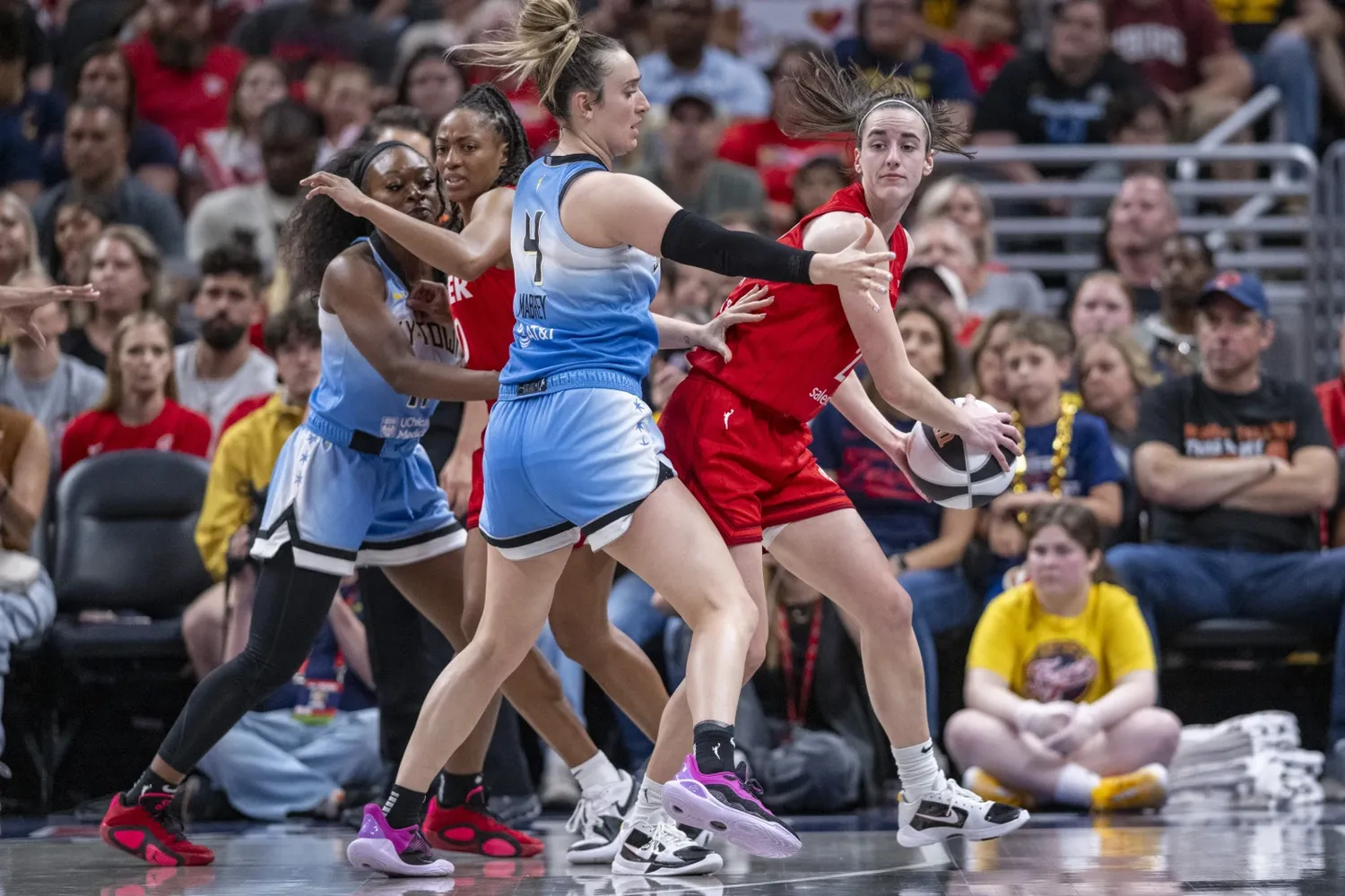 Indiana Fever guard Caitlin Clark, Right