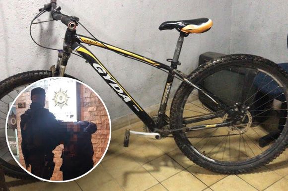 Lo sorprendieron paseando en una bici robada desde un establecimiento educativo