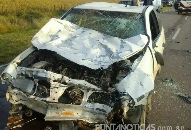 Accidente: Un hombre se chocó un toro viajando a Pehuen có
