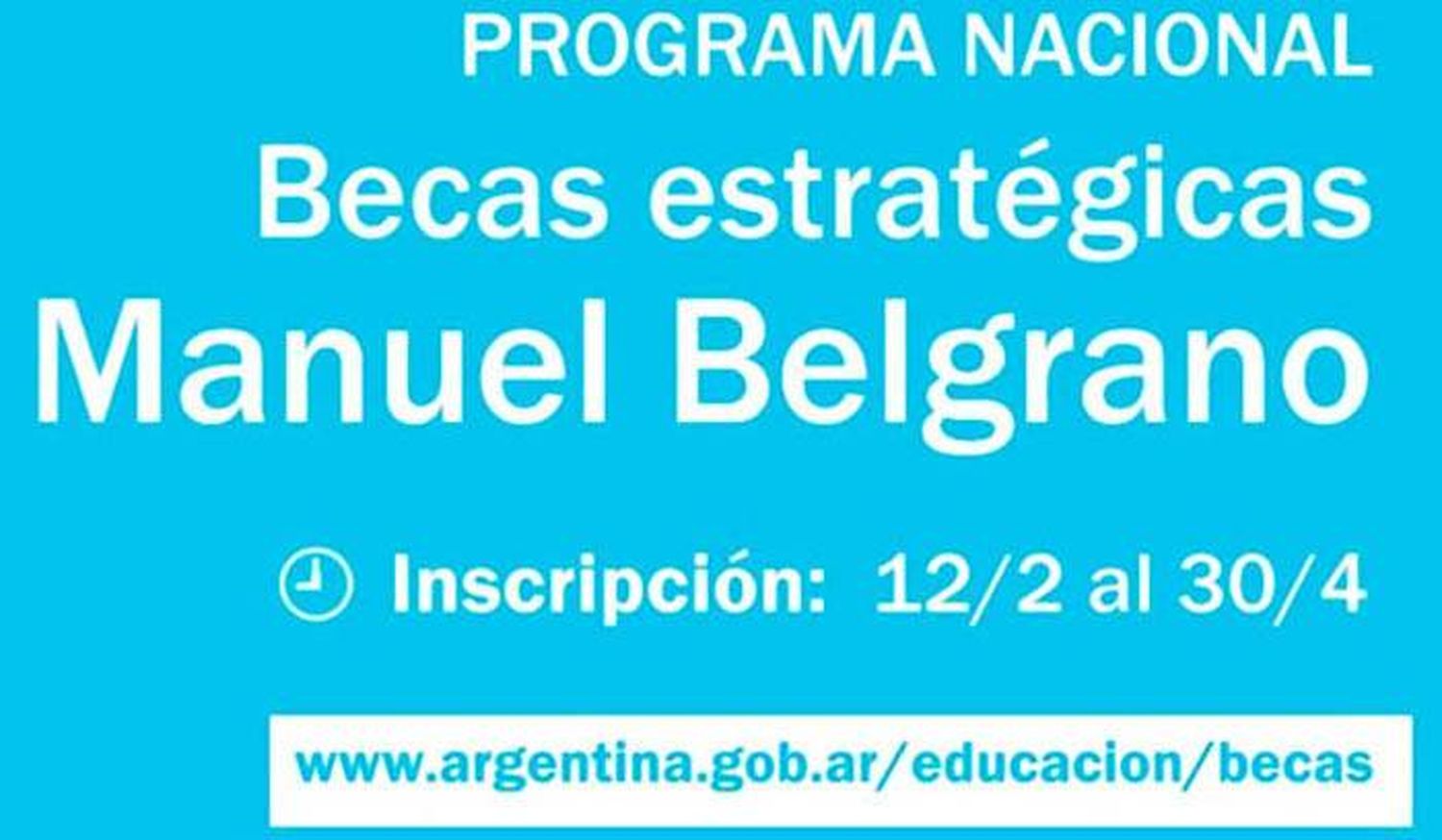 Becas Manuel Belgrano:  comprende carreras que se estudian en la provincia