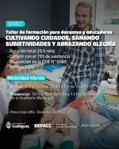 Docentes y educadores se preparan con una innovadora propuesta formativa en Gualeguay