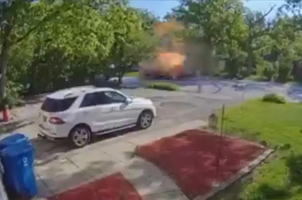 Impactante explosión