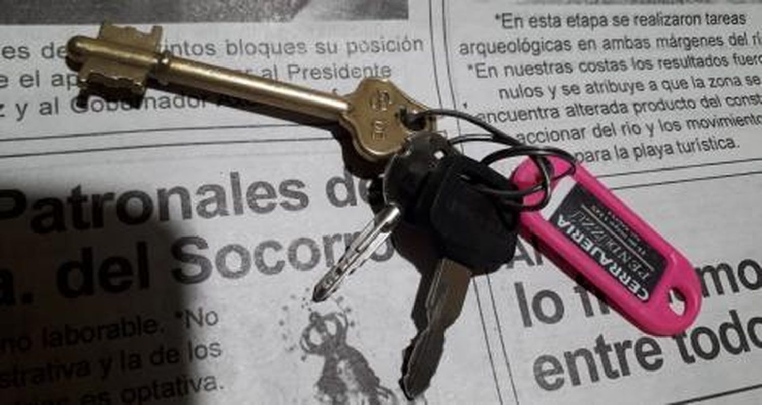 Llaves encontradas en Belgrano y Casella