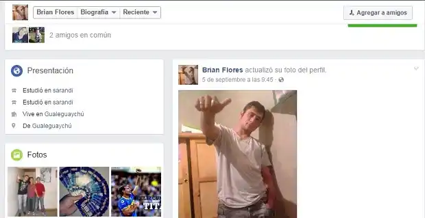 Uno de los asesinos de Waller cambió su foto de perfil y lo denunciaron