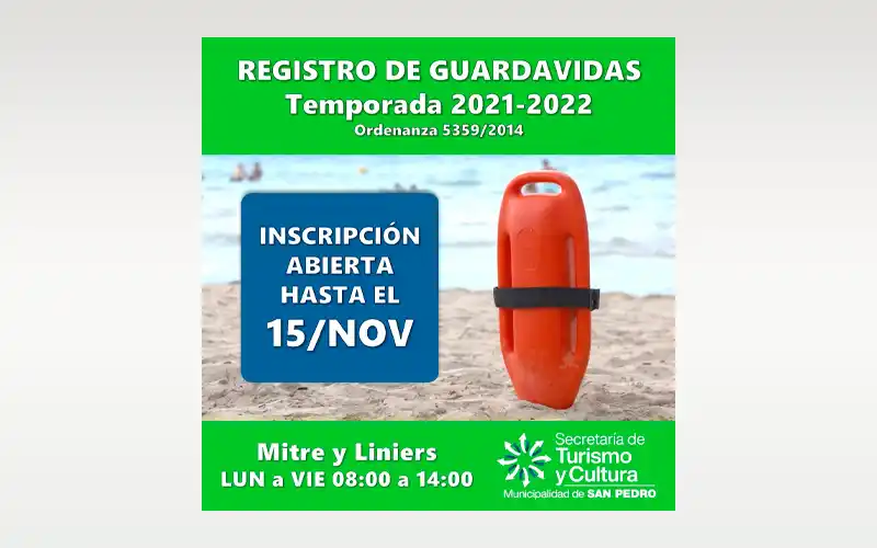 Registro de Guardavidas temporada 2021-2022