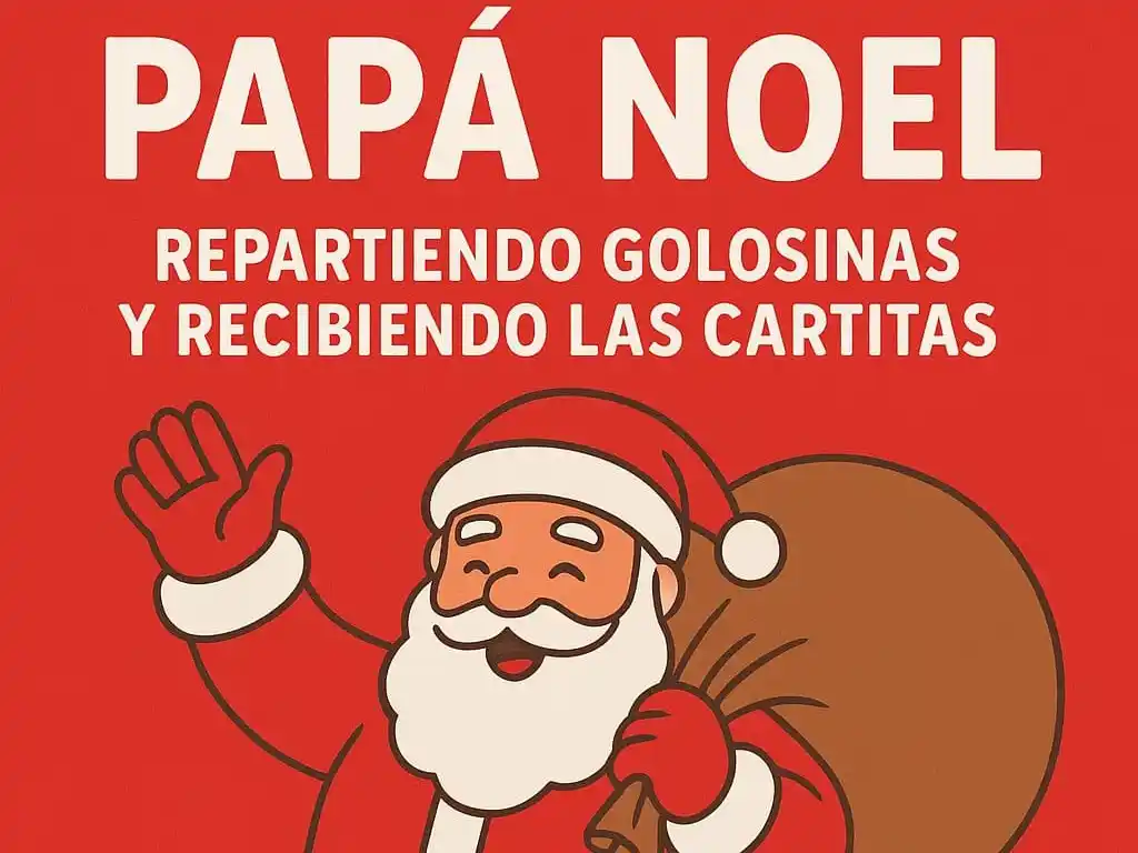 Papá Noel estará el sábado 13 en diferentes comercios de la calle 9 de Julio