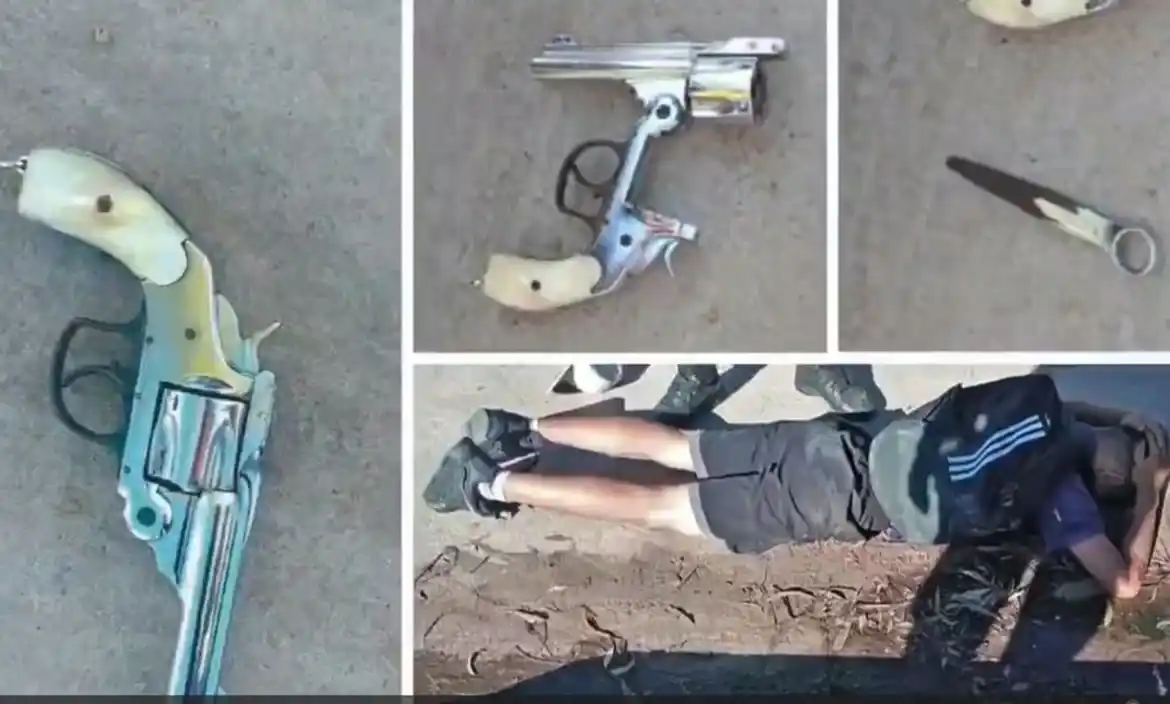 Tras persecución, detienen a ladrón armado que robó una moto