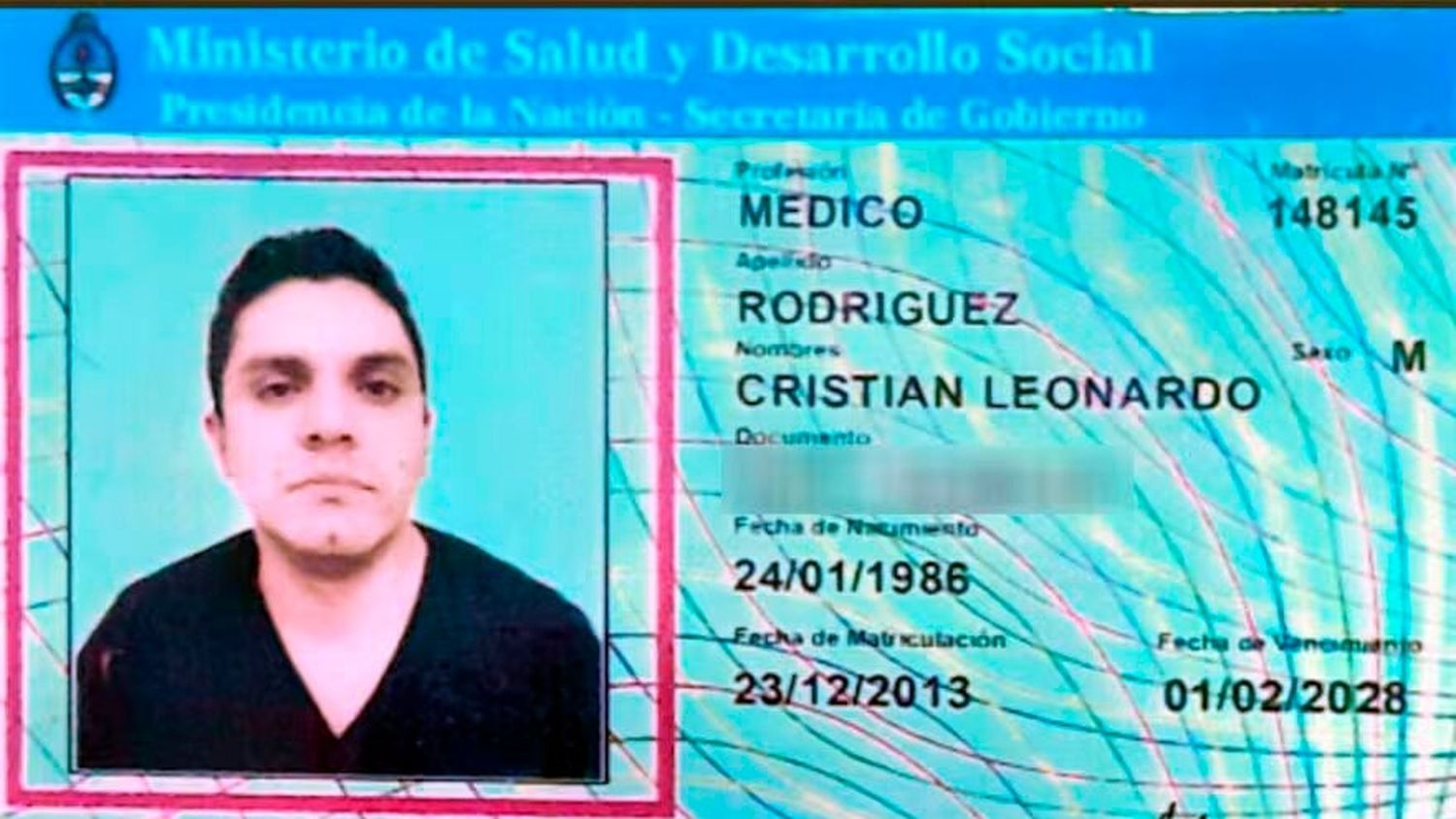 No era médico. Cristian Rodríguez