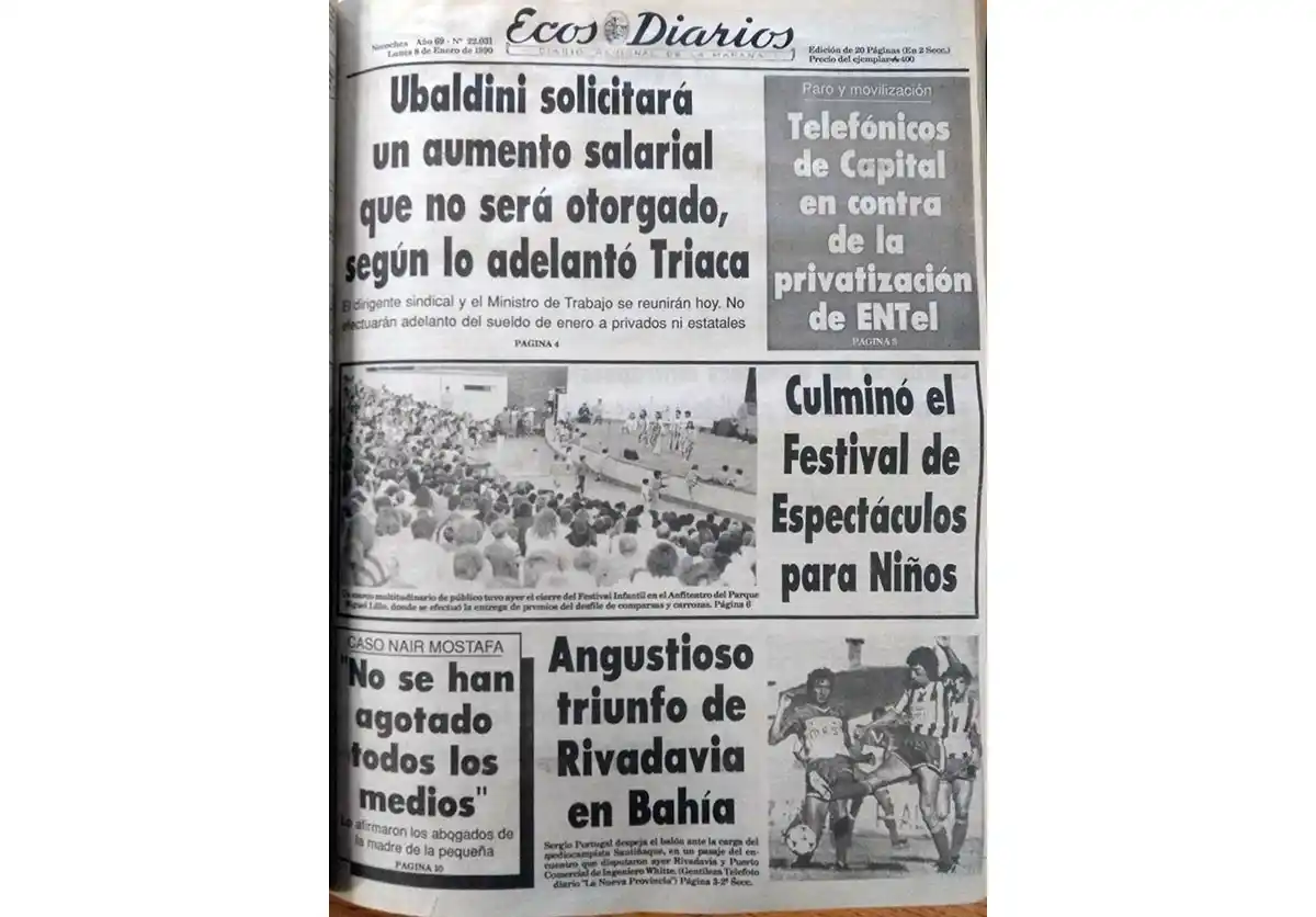 Lunes 8 de enero de 1990