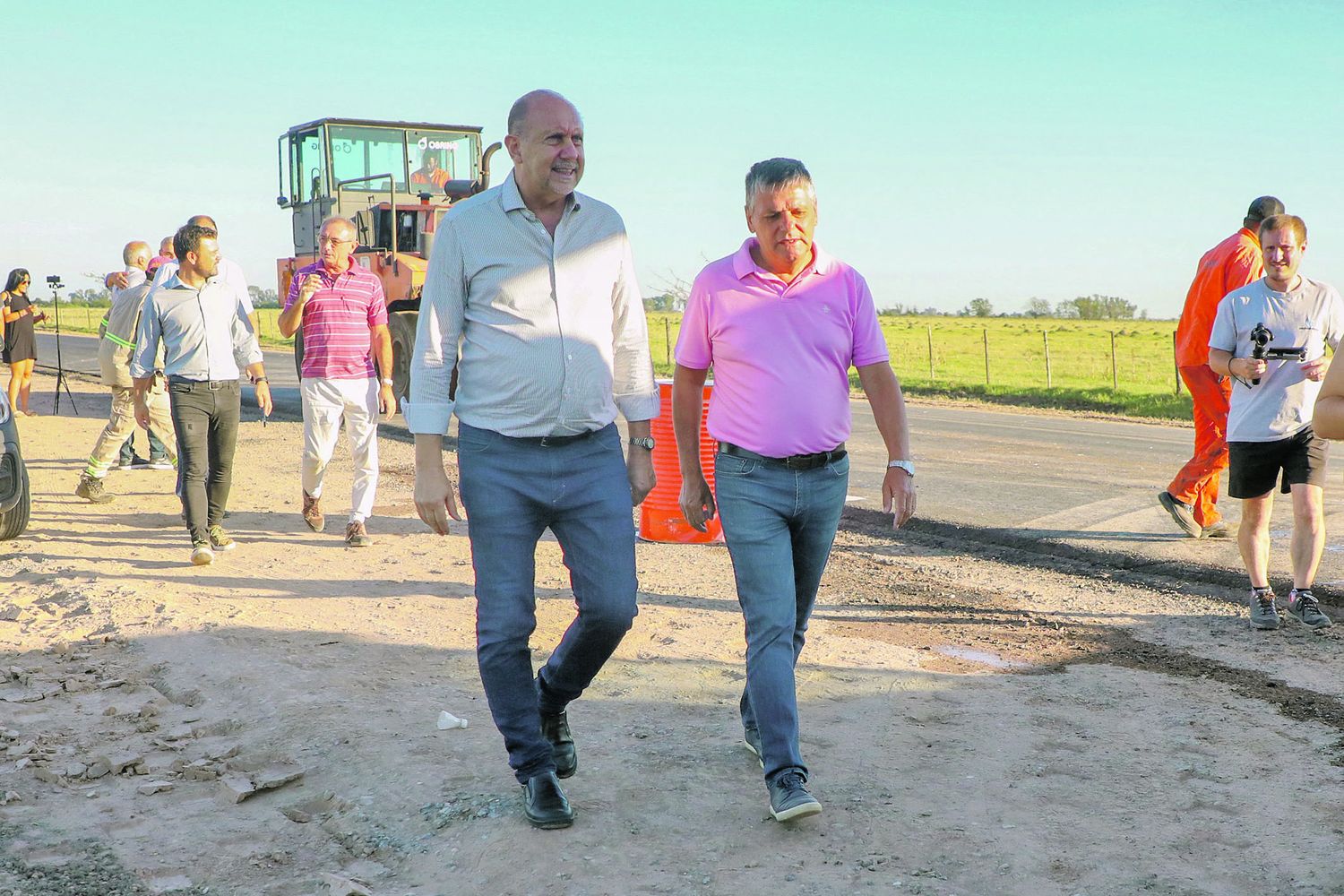 Perotti supervisó las obras del proyecto “ruta provincial 70-ruta segura”, en el tramo Santa Fe-Rafaela