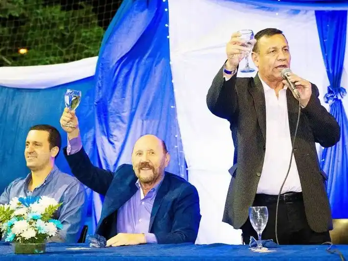 Insfrán compartió una cena con la familia policial