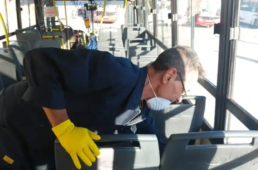 El Municipio comenzó con el control de desinfección de colectivos