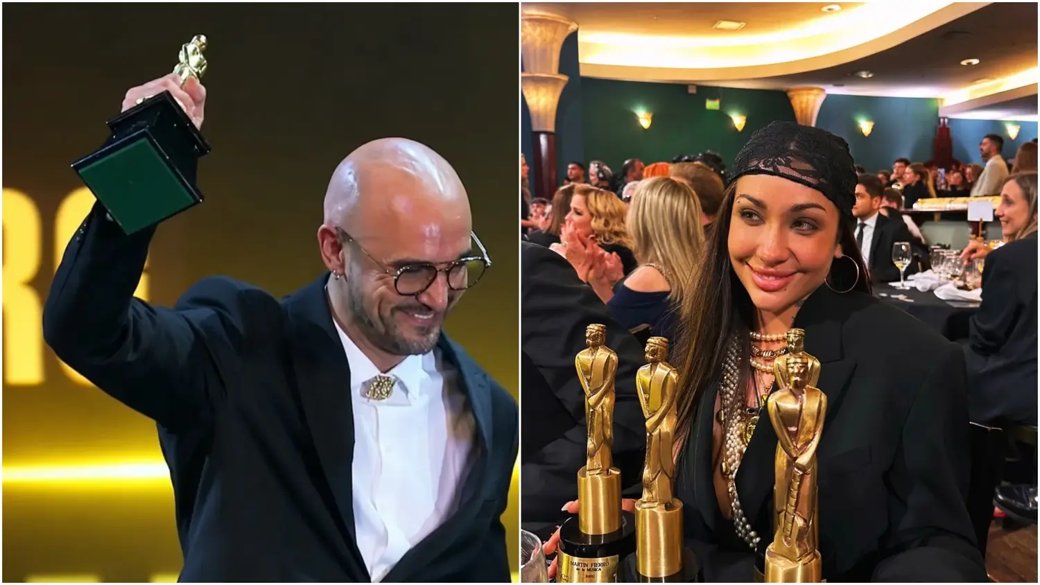 Martín Fierro de la Música 2026: Abel Pintos, de Bahía Blanca, ganó el Oro y María Becerra, de Quilmes, ganó 3 premios