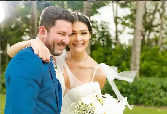 Andrea Rosales el día de su boda con el empresario Octavio Maza. Foto: Instagram