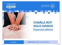 Invitan a la charla "RCP solo manos"