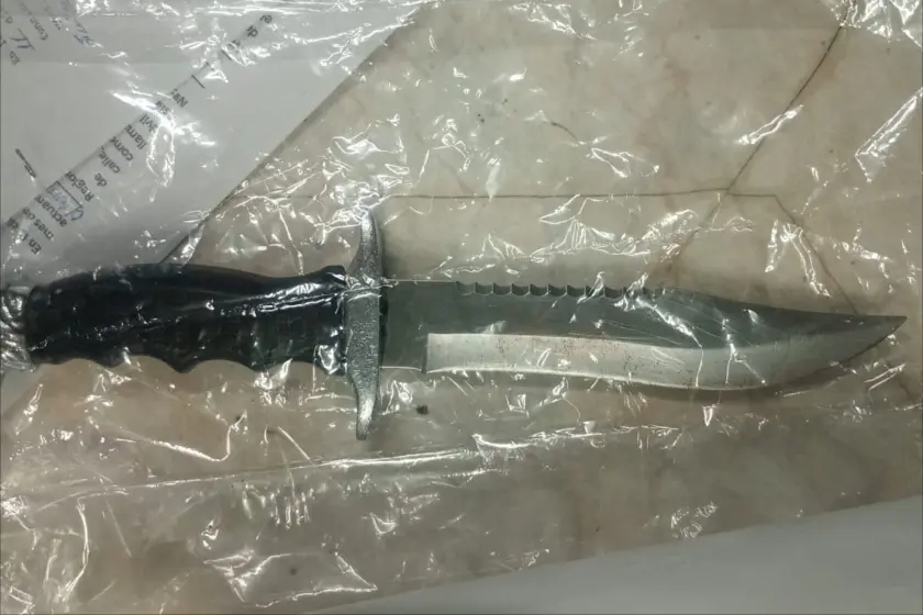 Arma blanca secuestrada.