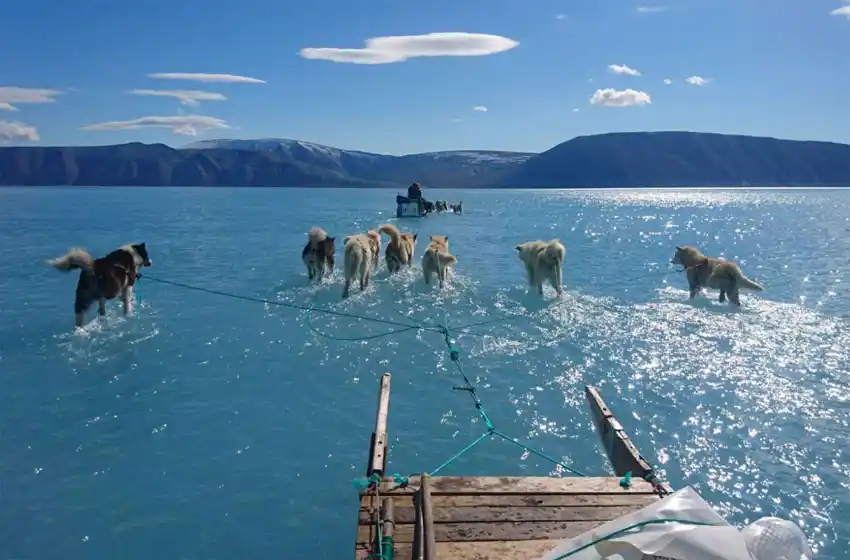 Groenlandia: dramática fotografía que muestra las consecuencias del cambio climático