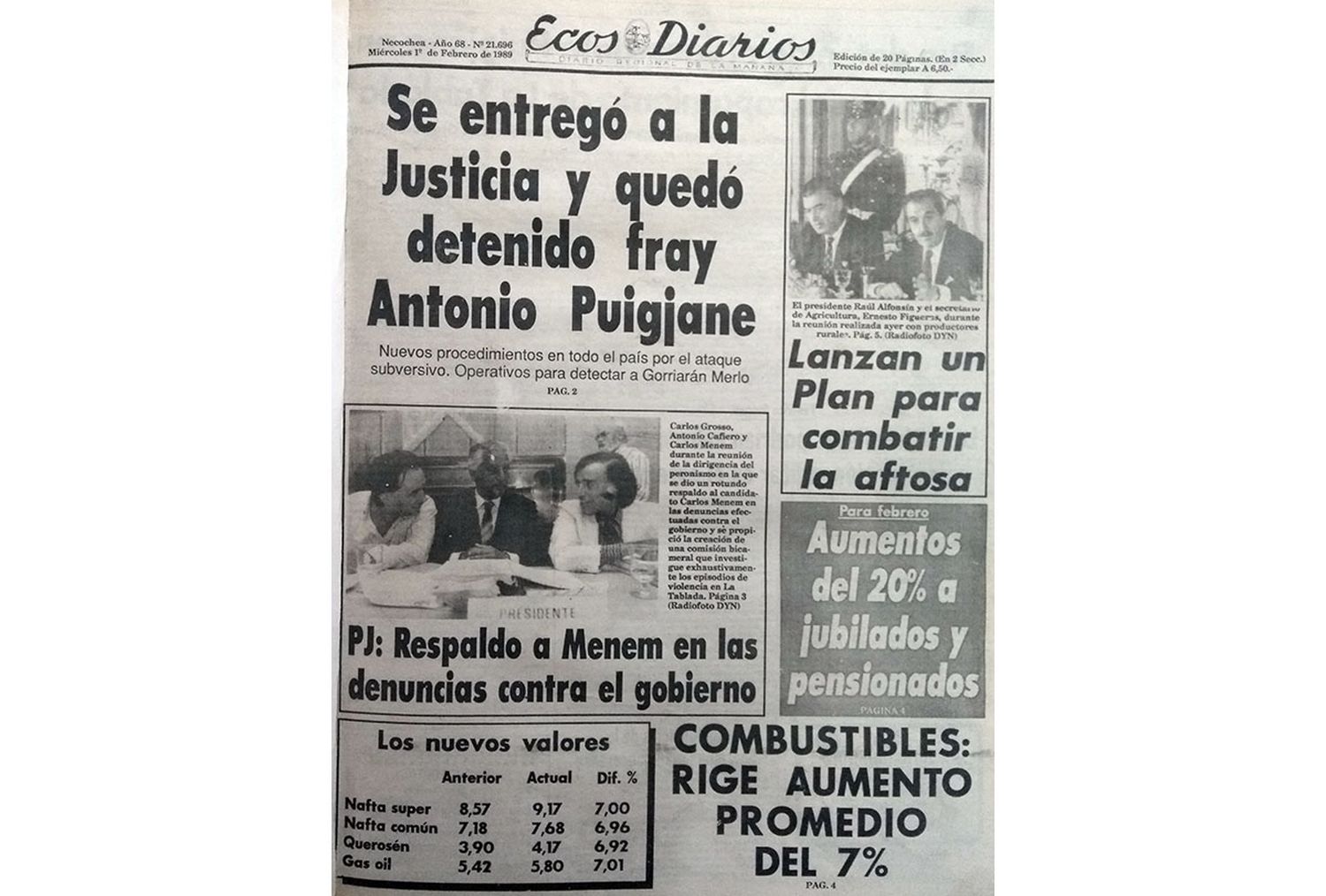 Miércoles 1 de febrero de 1989