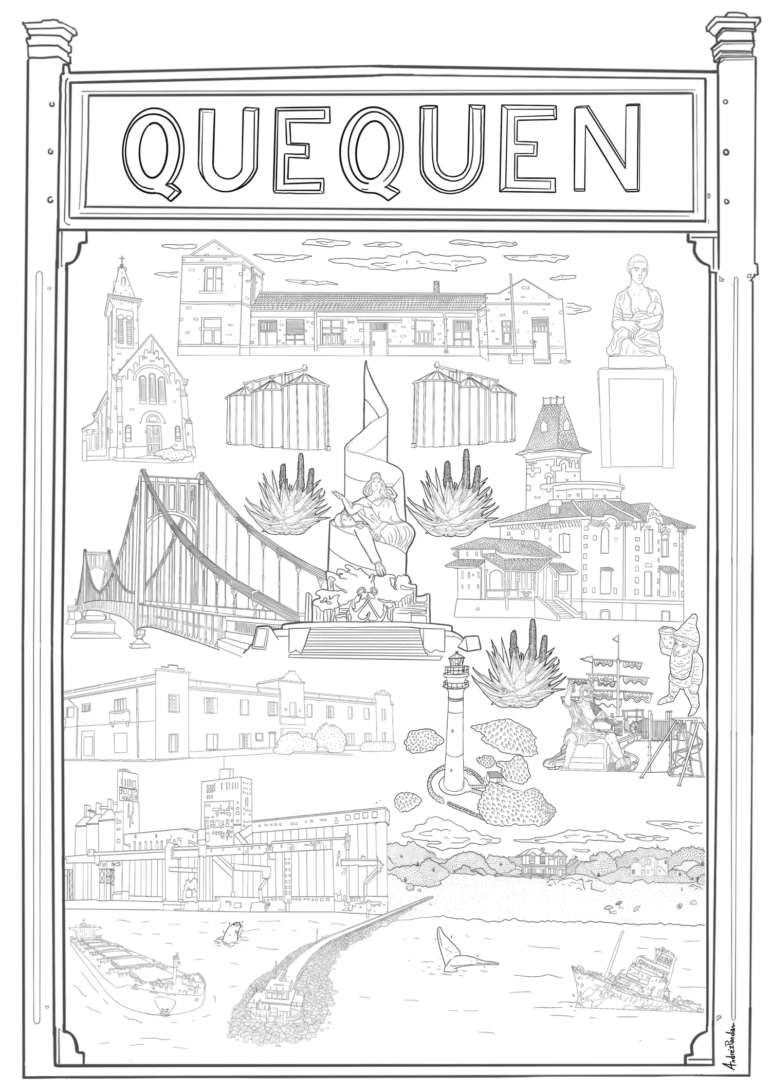 quequen dibujo resumen