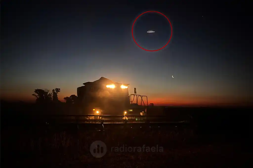 Avistamiento de ovni la zona rural de Rafaela | Crédito: Pablo Schmithalter - Productor